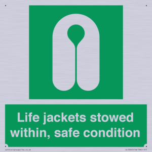 Life jackets stowed within